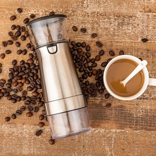Vista 9 de USB Rechargeable Coffee Bean Grinder with Ceramic Core Stainless Steel
