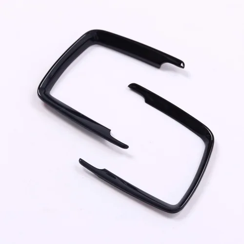 Vista 3 de YIWANG - Interruptor de faro de ABS cromado con lentejuelas decorativas para BMW 1 2 3 4 Series 2012-2019, X5 F15 X6 F16 2014-2019, Negro satinado