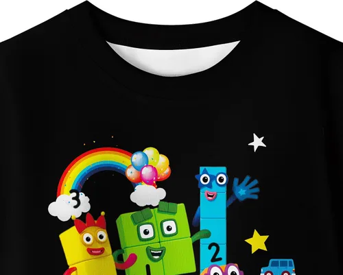 Vista 4 de Didadi Conjunto de camisas largas y pantalones para niños y niñas, dibujos animados para el hogar, uso diario, ropa casual para 2 a 12 años