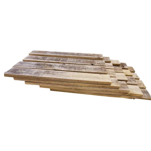 Vista 5 de Tablones de madera reciclada rústica desgastada para manualidades, proyectos y decoración (6 tablones de 24 pulgadas de largo)