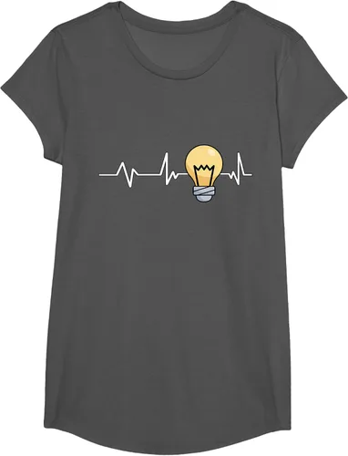 Vista 29 de Bombilla Heartbeat bombilla regalo bombilla bombilla camiseta Negro