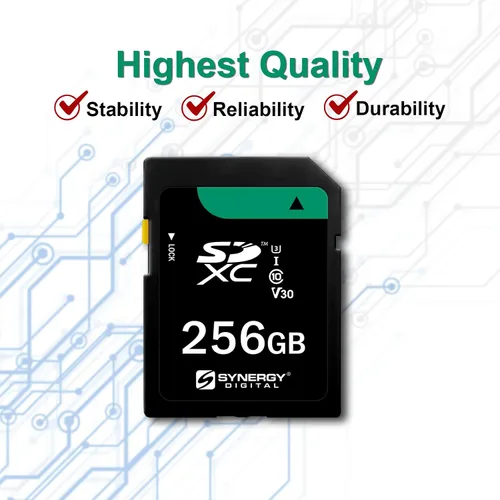 Vista 5 de Tarjeta de memoria para cámara digital Synergy, funciona con cámara digital Hasselblad H6D-100c, tarjeta de memoria de 256 GB Secure Digital (SDXC)