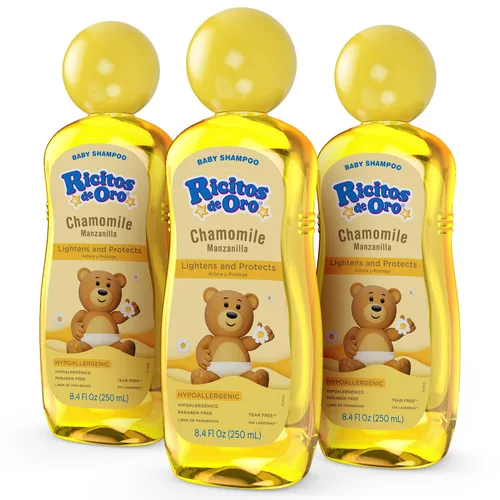 Vista 5 de Ricitos de Oro Champú para bebés de manzanilla, champú hipoalergénico para bebés sin lágrimas con extracto de manzanilla; 8.4 onzas líquidas