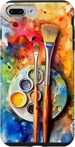 Vista 12 de Watercolor Paints Paleta y pincel pintor artista caso para iPhone 17