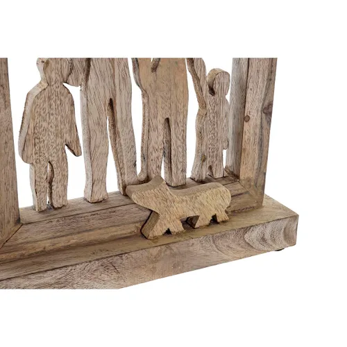 Vista 4 de Figura Decorativa DKD Home Decor Marrón Madera de mango Moderno Familia (30 x 8 x 39 cm)