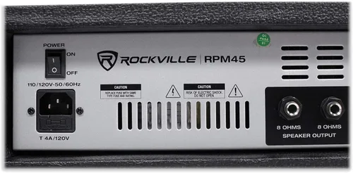Vista 4 de Rockville Mezclador accionado de la consola de mezcla de la placa sonora RPM45 1800w para la iglesia/la escuela