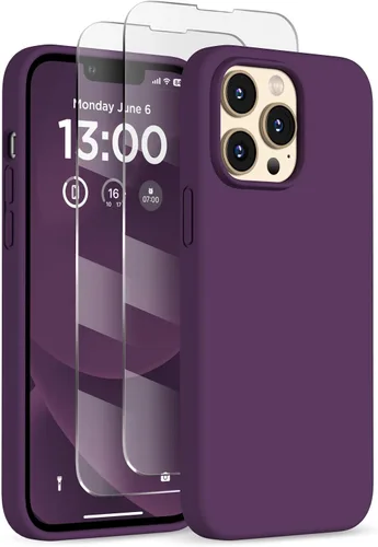 Vista 21 de Funda de silicona para iPhone 13 Pro, funda para teléfono, color Negro