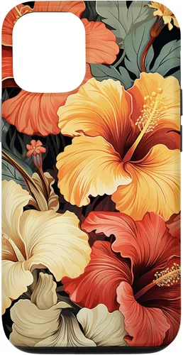 Vista 28 de Hawaiian Tropical Design Yellow Red Hibiscus Plumeria Case for iPhone 17