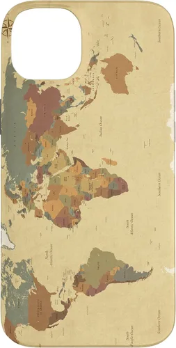 Vista 15 de Funda para teléfono inteligente con diseño de mapa mundial para iPhone 17