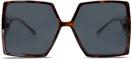 Vista 3 de Allarallvr Gafas de sol cuadradas de gran tamaño para mujer, gafas de sol Tetro de moda para mujer, gafas de sol AR82009
