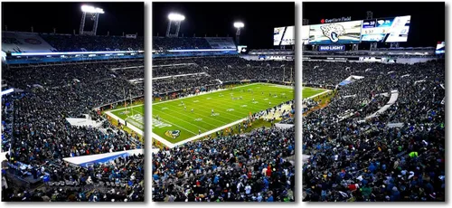 Vista 48 de TUMOVO MetLife Stadium - Decoración de pared de Nueva York, 3 piezas, lienzo, arte de pared para decoración del hogar, juegos de fútbol americano