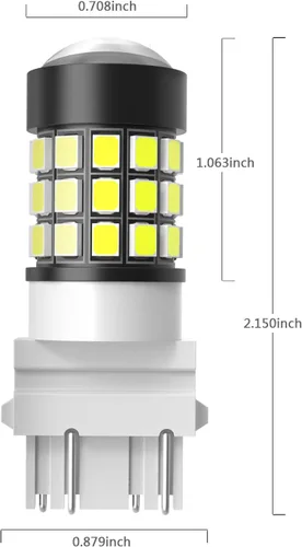 Vista 7 de Alla Lighting T25 3157 3156 Freno estroboscópico LED, bombillas de marcha atrás de respaldo, 6000K xenón blanco súper brillante 2835 39-SMD alta