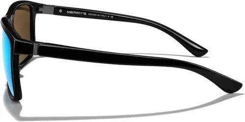 Vista 3 de MERRY'S - Gafas de sol deportivas rectangulares, lentes polarizados con protección UV400, para hombres y mujeres, gafas para ciclismo, conducción