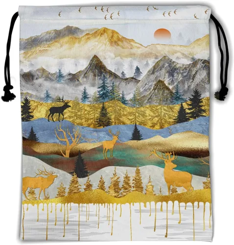 Vista 169 de Bolsa de agarre de gimnasia de piel de animal, bolsa de gimnasia con cordón ajustable, bolsa de cuerda para fauna silvestre, Mariposas Galaxy
