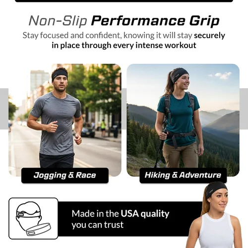 Vista 4 de Halo Headband Bandit - 4" Wide Pullover Sweatband for Both Women and Men