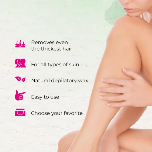 Vista 6 de Cera depilatoria de cera natural, hidratante 100% orgánica, de uso profesional, depilación, ideal para áreas pequeñas y pieles sensibles (14 onzas)