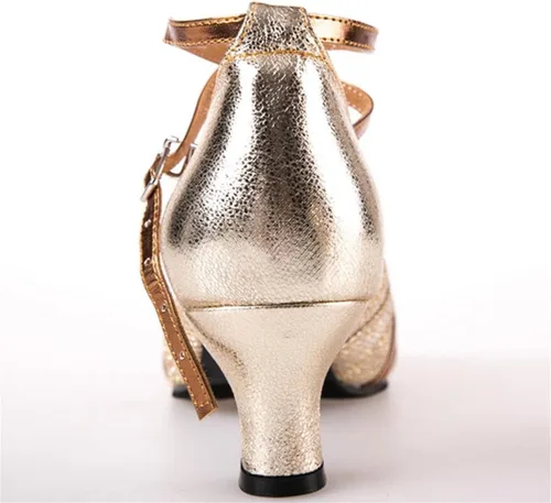 Vista 4 de Latin Dance Shoes for Women,Dance Shoes Women Latin Salsa Bachata Shoes Closed Toe Sole Performance Dance Shoes