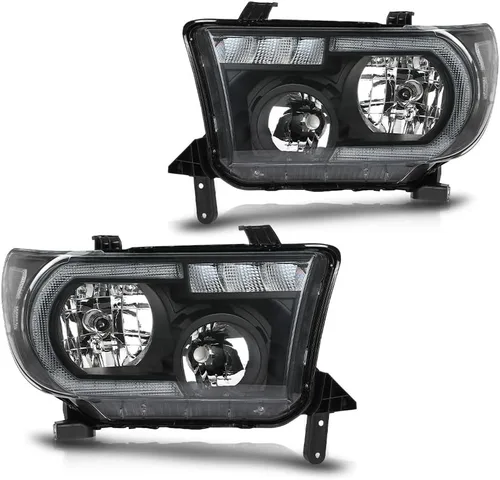 Vista 18 de GRAND ORANGE Headlights Compatible with Ford F150 Bronco 1992-1996 Chrome