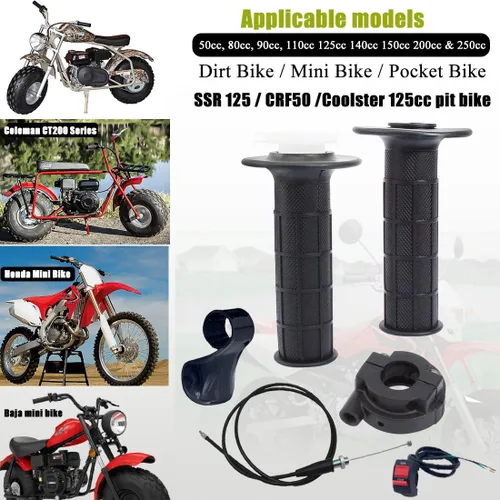Vista 6 de 0.866 in Mini Bike Twist Throttle Cable Handle Grip Assy para Coleman CT200U CT200U-EX BT200X Predator 212cc Baja DB30 Warrior MB200 Massimo Motovox