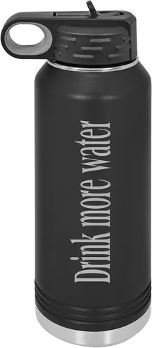 Vista 6 de Madi Kay Designs Botella de agua personalizada grabada con láser, acero inoxidable 18/8 aislado, doble pared, cobre aislado al vacío, elige entre 12