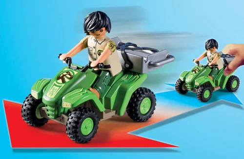 Vista 3 de Playmobil Explorer Quad con T-Rex