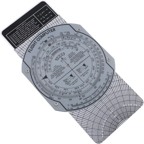 Vista 3 de E6B Flight Computer, ABS Aviation For Plotter Ruler For Flight Training