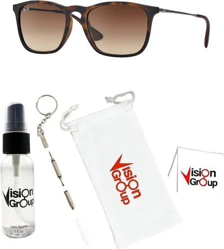 Vista 2 de Ray-Ban RB4187 Chris Square Sunglasses Vision Group Accessories Bundle