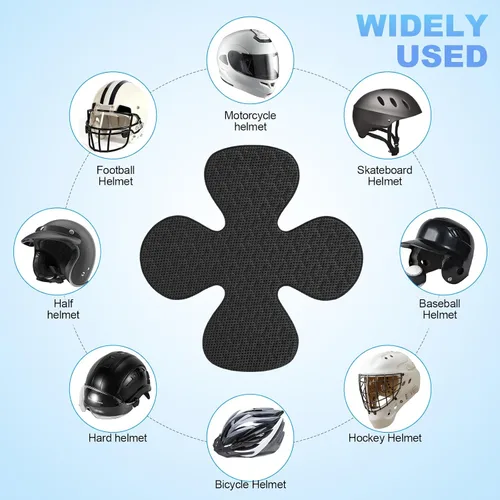 Vista 5 de Forro para casco de motocicleta, relleno de casco de motocicleta, relleno de casco con gancho y bucle, almohadilla de forro reutilizable lavable