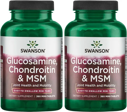 Vista 8 de Swanson Glucosamina, condroitina y MSM - Suplemento para la salud del cartílago y las articulaciones* - Apoya la movilidad y la flexibilidad* - Mini