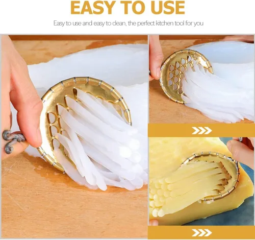 Vista 8 de DOITOOL Raspador de acero inoxidable herramienta de raspado de gelatina raspador de acero inoxidable, raspador de fideos fríos, rallador de queso