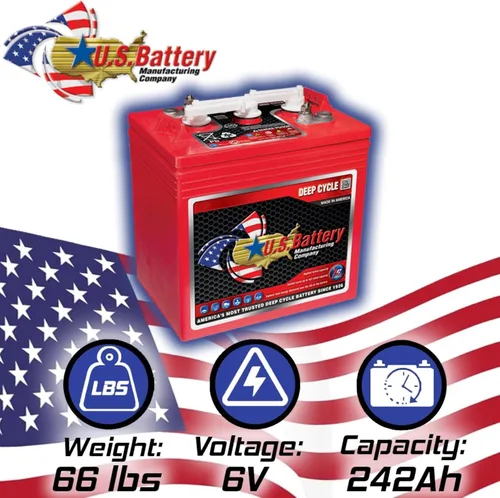Vista 4 de US Battery US125CS 6V 240Ah Inundó la batería de ciclo profundo de plomo ácido GC2