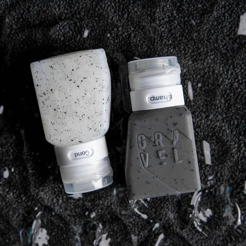Vista 6 de Gravel Botellas de viaje de silicona para artículos de tocador, 3 onzas (paquete de 2), a prueba de fugas, sin BPA, botellas de viaje aprobadas por