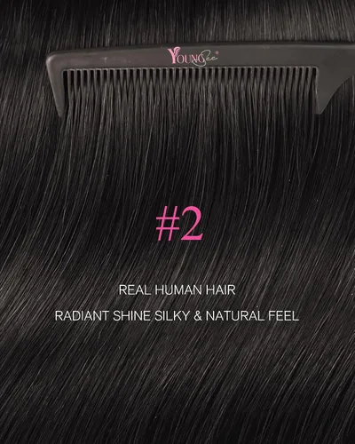 Vista 64 de YoungSee Extensiones de Cabello Humano con Cinta Balayage Extensiones de Cabello con Cinta Marrón Oscuro Extensiones de Cabello con Cinta Ombre
