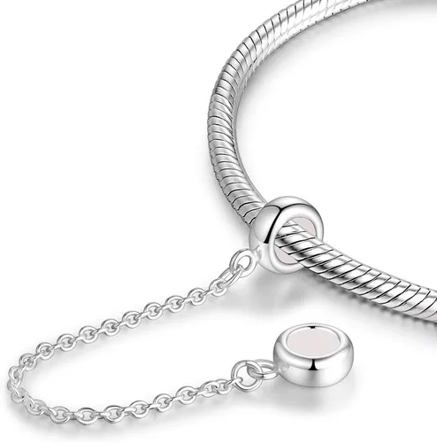 Vista 2 de Lovans - Cuentas de plata de ley 925, espaciador con goma, tope para pulsera Pandora, para fabricar pulseras