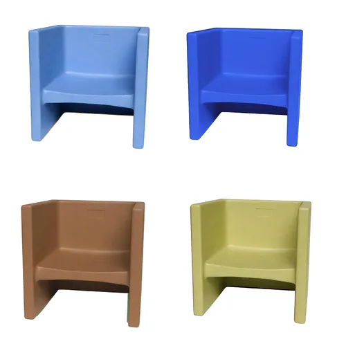 Vista 12 de Children's Factory Adapta-Bench, CF910-029 Azul, asientos flexibles para niños, aulas, muebles preescolares y de guardería, sillas para niños
