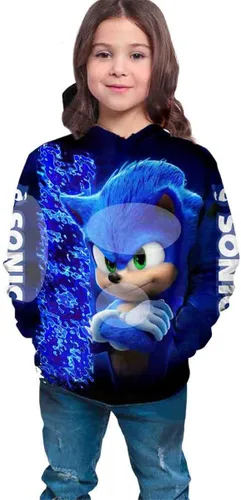 Vista 4 de Sudadera con capucha de dibujos animados para jóvenes, sudaderas casuales de moda para niños y niñas