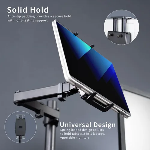 Vista 5 de VIVO Soporte universal de escritorio para tableta, adaptador de brazo único para portátiles 2 en 1, soporta monitores portátiles de hasta 15.6
