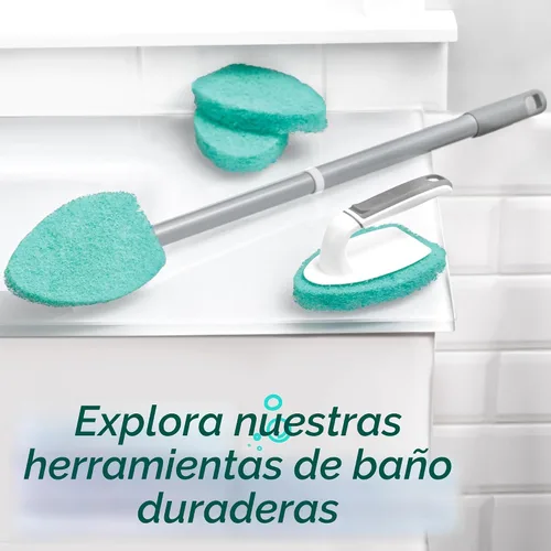 Vista 8 de Scotch-Brite - Kit extensible de limpieza para tina y azulejos, 1 mango y 3 fregadores