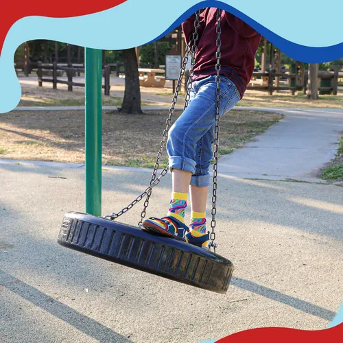 Vista 5 de ALOLA Calcetines divertidos para hombres, mujeres y niños, paquete de 3 calcetines de algodón peinado, calcetines locos de regalo para niños y niñas