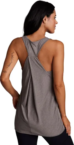 Vista 17 de RBX Active - Camiseta de tirantes para mujer con espalda en T, fluida, para yoga y entrenamiento con detalle de moda Baton Rouge