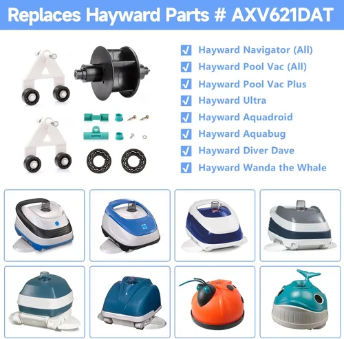 Vista 2 de Alocs AXV621DAT - Kits de turbina para aspiradora de piscina con marco A para Hayward Aquabug Navigator limpiadores automáticos de piscinas, kit