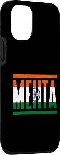 Vista 3 de iPhone 15 Mehta Surname Family Pride India Flag Case