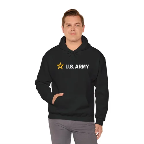 Vista 2 de ARMY Sudadera con capucha con logotipo oficial Negro