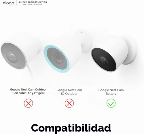 Vista 2 de elago Funda de silicona para Google Nest Cam para exteriores o interiores Negro
