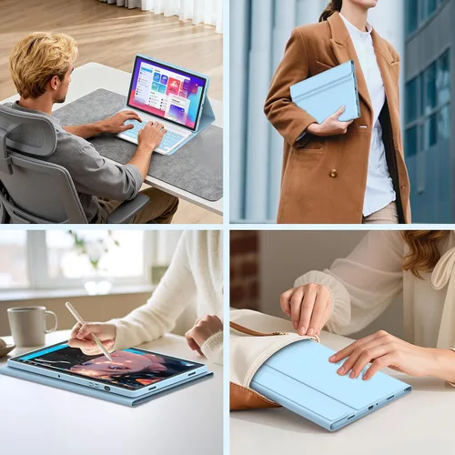 Vista 6 de MMK para Galaxy Tab A9 Plus Funda con Teclado, Funda para Teclado de Tablet Samsung A9 Plus (11" 2023, SM-X210/X216/X218), Inalámbrica Desmontable