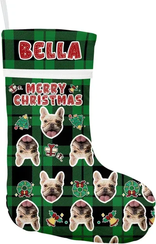 Vista 11 de Calcetines de Navidad personalizados, regalos de adorno de Navidad, carga tu imagen, crea medias para familia, niños, amantes, amigos, hogar