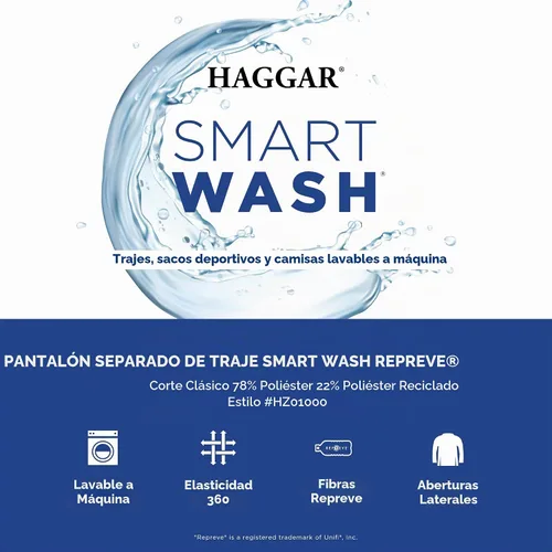 Vista 6 de Haggar Men's Classic Fit Smart Wash Suit Separate Pants & Jackets Negro