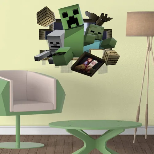 Vista 3 de Trends International RoomScapes Minecraft - Calcomanía de pared (18 x 24 pulgadas)