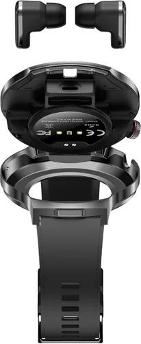 Vista 4 de Reloj inteligente con auriculares Bluetooth, pantalla HD redonda de 1.85 pulgadas, estilo militar, resistente al agua IP67, más de 100 modos