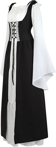 Vista 2 de Zhitunemi Renaissance Dresses for Women Costumes Medieval Dress for Women Renfaire Outfit - Halloween Parties Costume Events